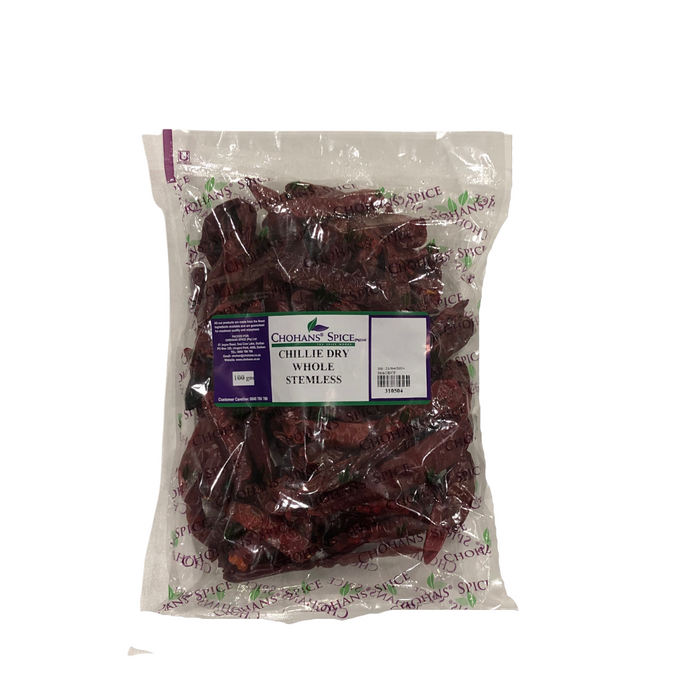 Chilli Dry Whole Stemless 100g