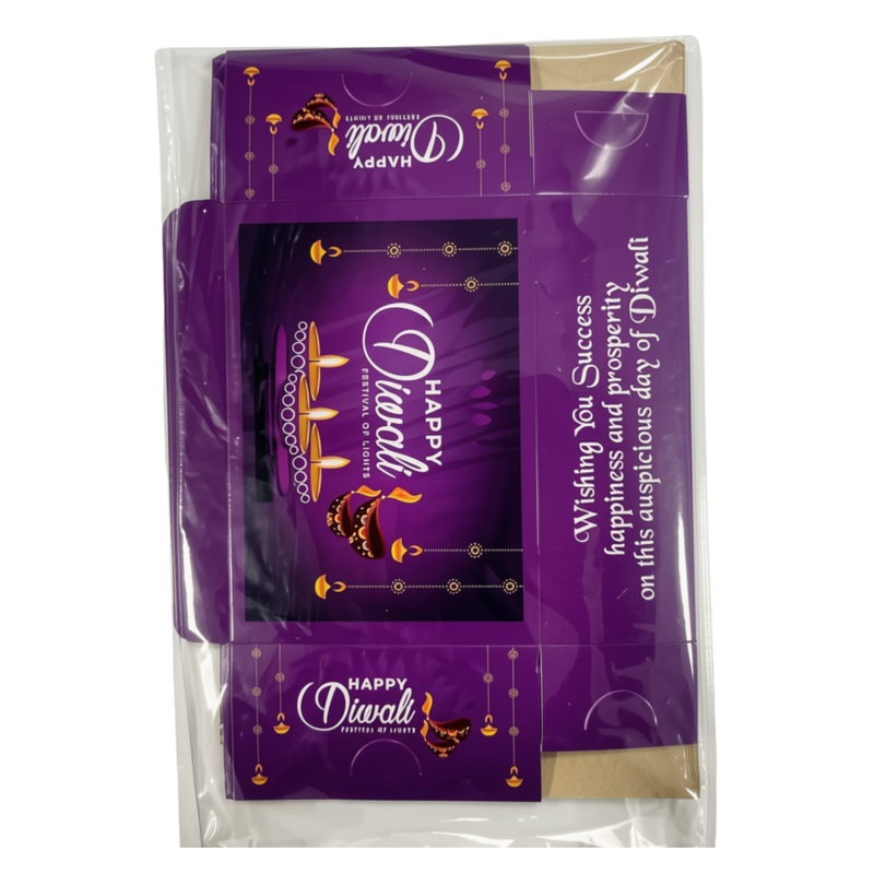 DIWALI PRINTED BOXES PURPLE 5's