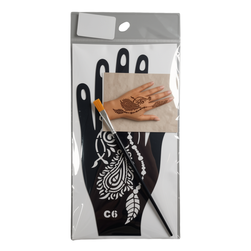 ADULT HENNA STENCILS (RANDOM DESIGNS) - EASY DIY MEHNDI TEMPLATES