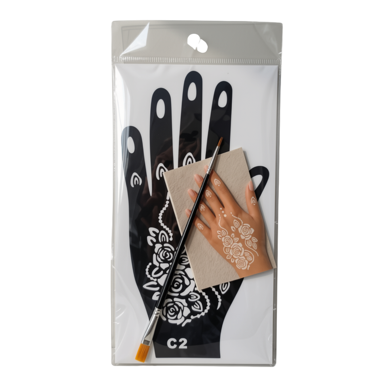 ADULT HENNA STENCILS (RANDOM DESIGNS) - EASY DIY MEHNDI TEMPLATES