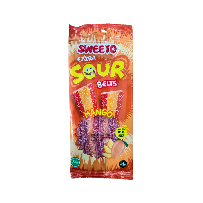 SWEETO EXTRA SOUR BELTS MANGO 75g