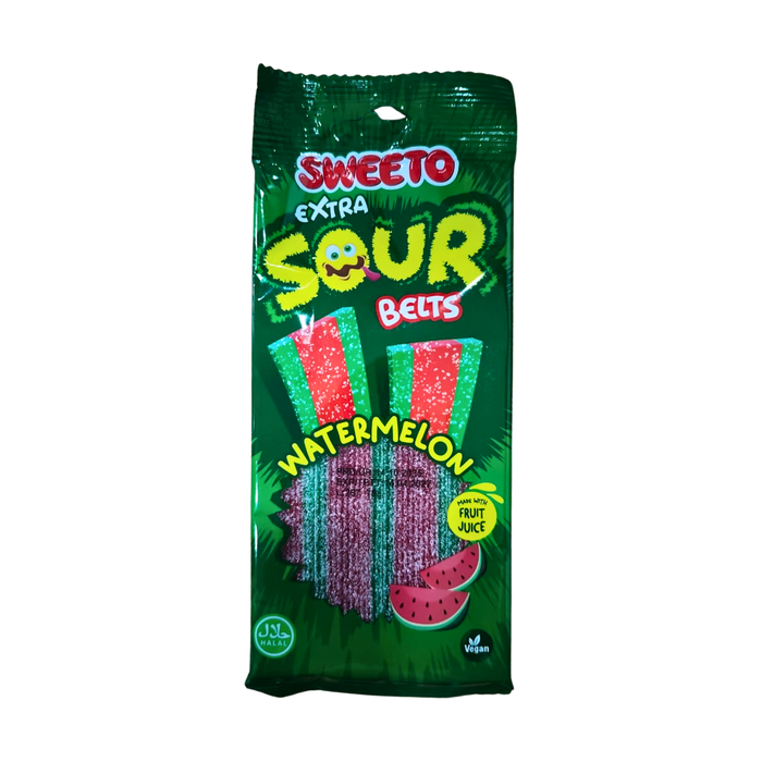 SWEETO EXTRA SOUR BELTS WATERMELON 75g