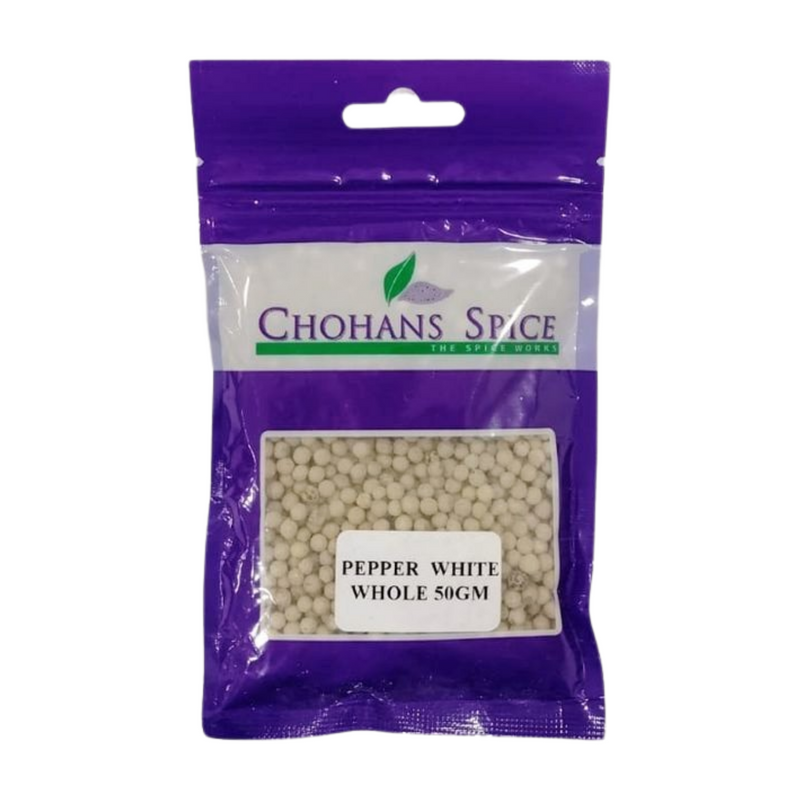 PEPPER WHITE WHOLE 50GM