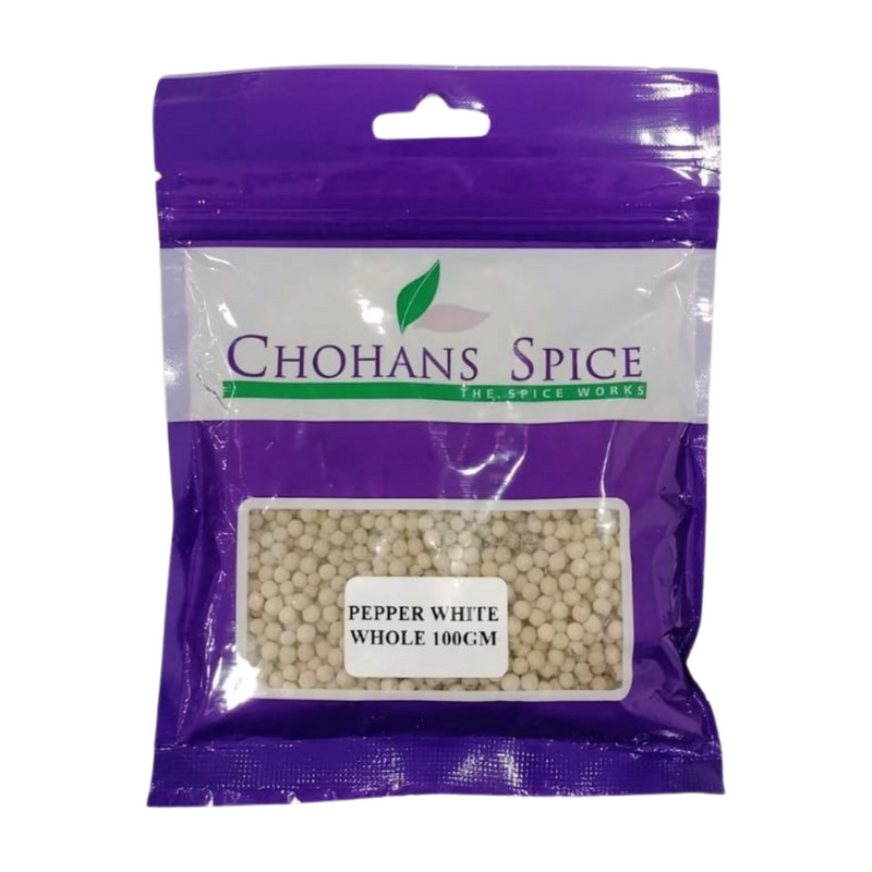PEPPER WHITE WHOLE 100GM