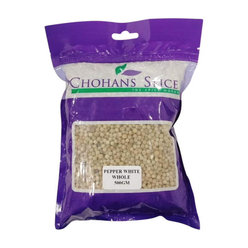 PEPPER WHITE WHOLE 500GM