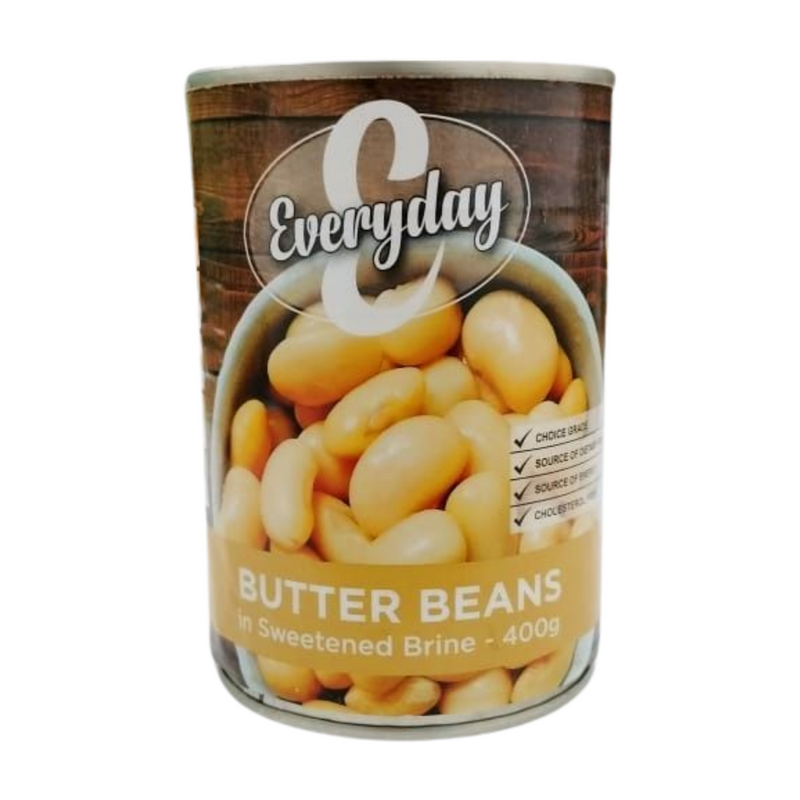 EVERYDAY BUTTER BEANS IN SWEETENED BRINE 400GM