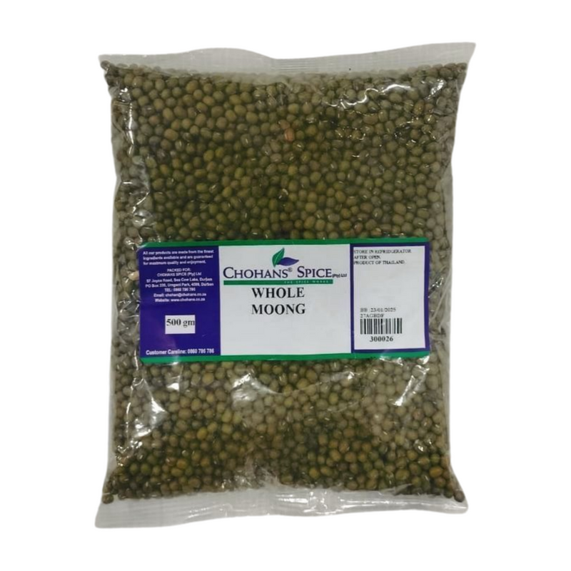WHOLE GREEN MOONG 500GM