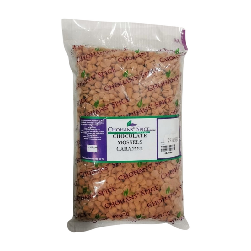 CARAMEL CHOCOLATE MOSSELS 500GM