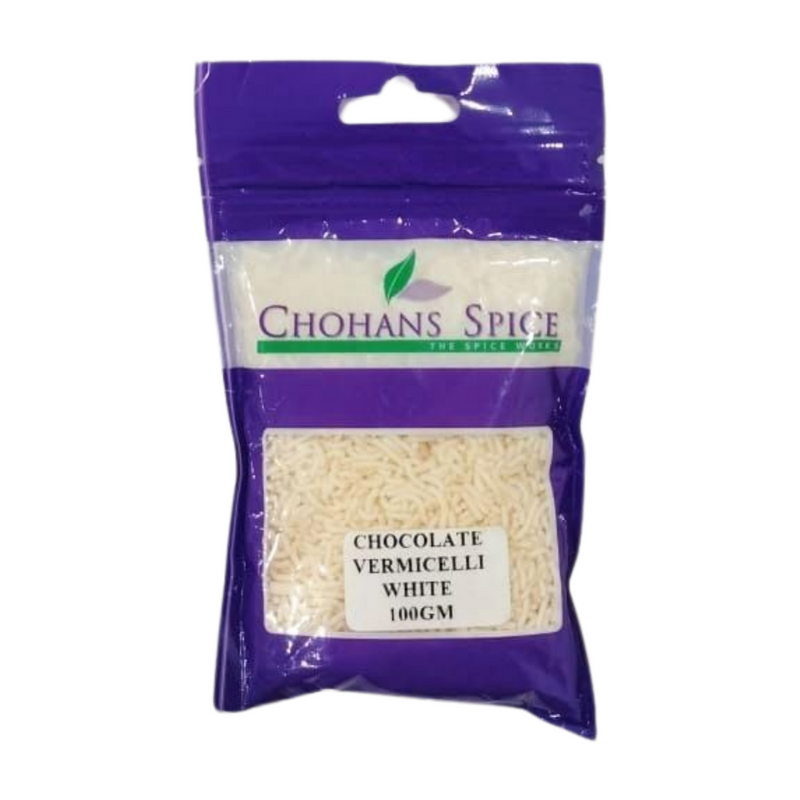 CHOCOLATE VERMICELLI WHITE 100GM