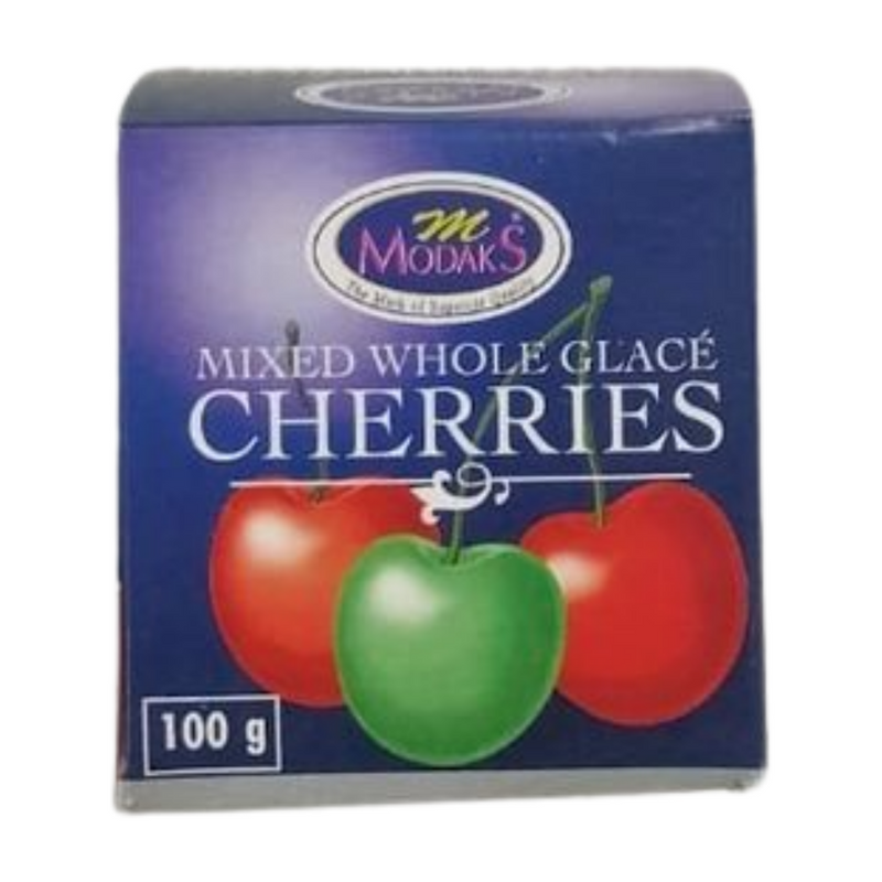 MODAKS MIXED WHOLE GLACE CHERRIES 100GM