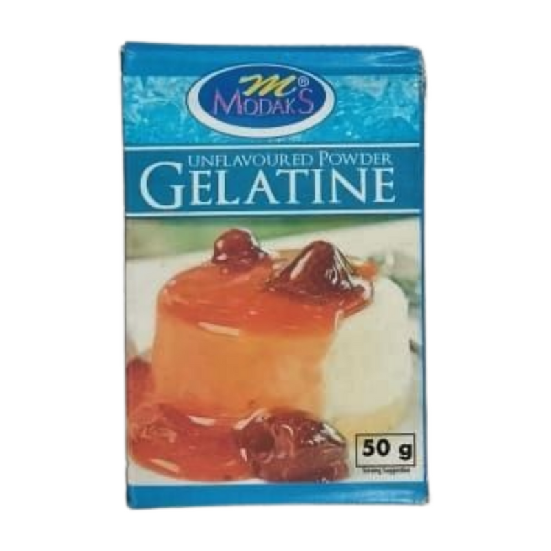 MODAKS UNFLAVOURED GELATINE POWDER 50GM