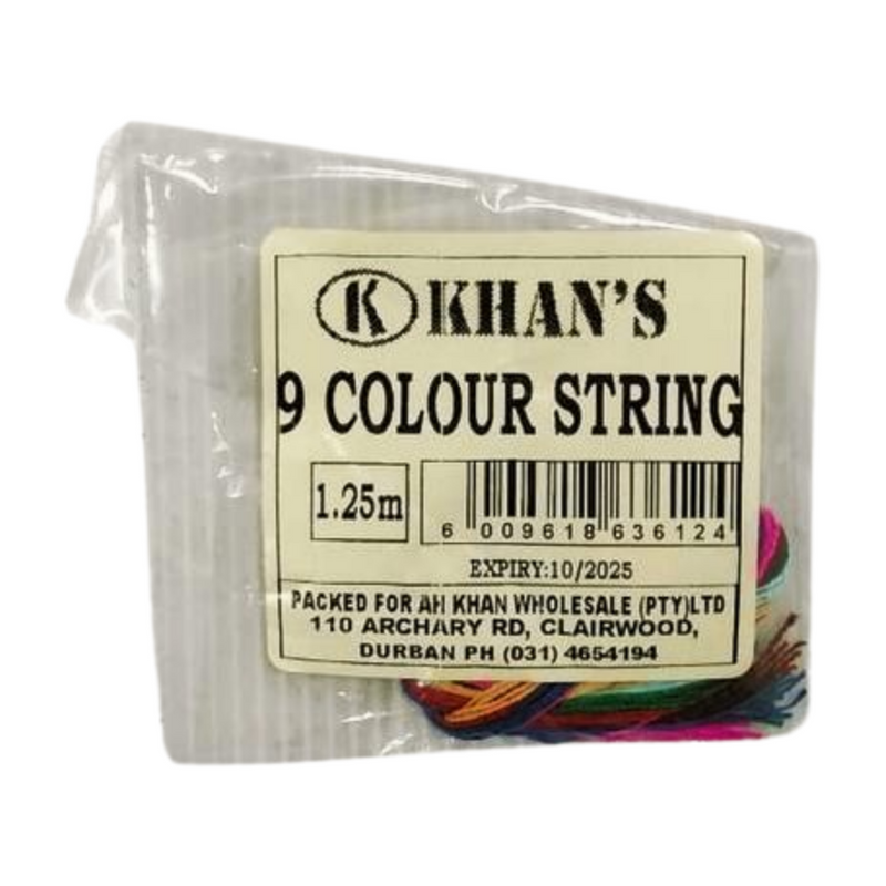 KHANS 9 COLOUR STRING 1.25M