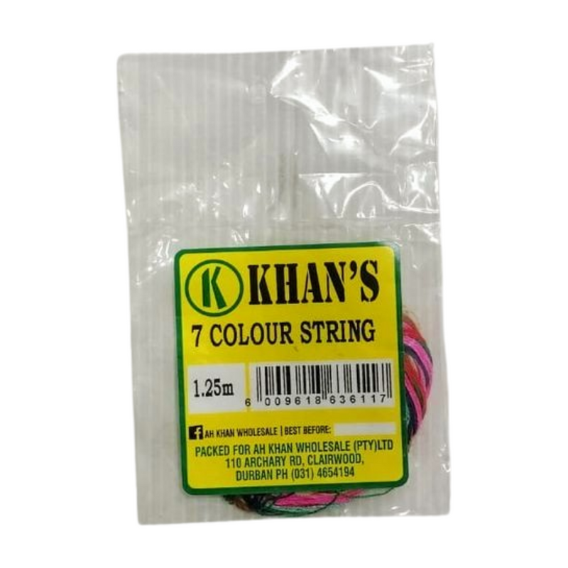 KHANS 7 COLOUR STRING 1.25M