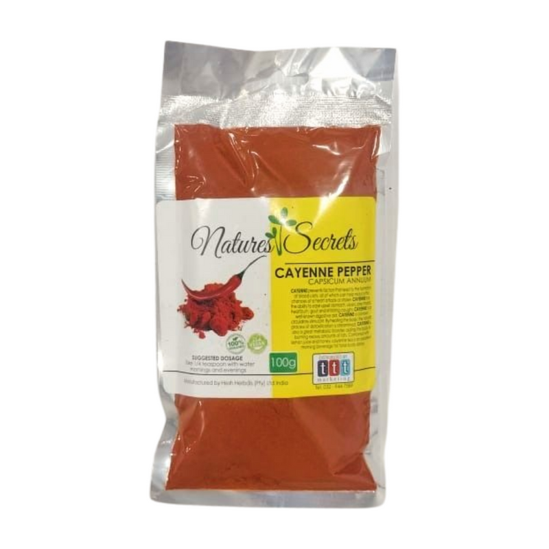 NATURES SECRET CAYENNE PEPPER 100GM