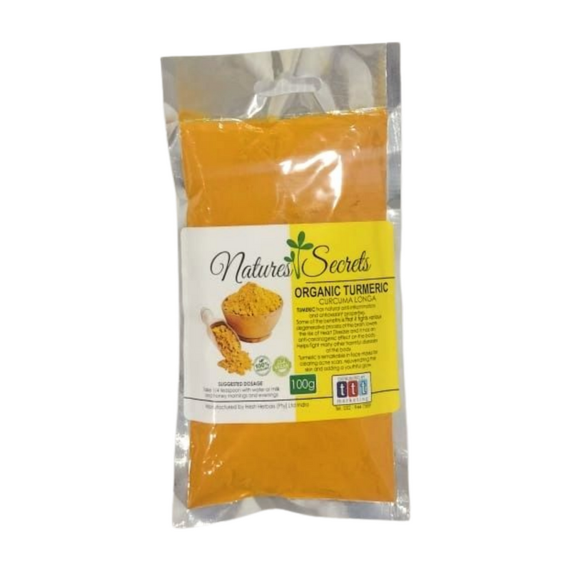 NATURES SECRET ORGANIC TUMERIC 100GM
