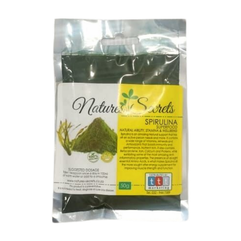 NATURES SECRET SPIRULINA POWDER 50GM