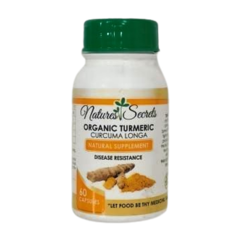 NATURES SECRET ORGANIC TUMERIC 60 CAPSULES