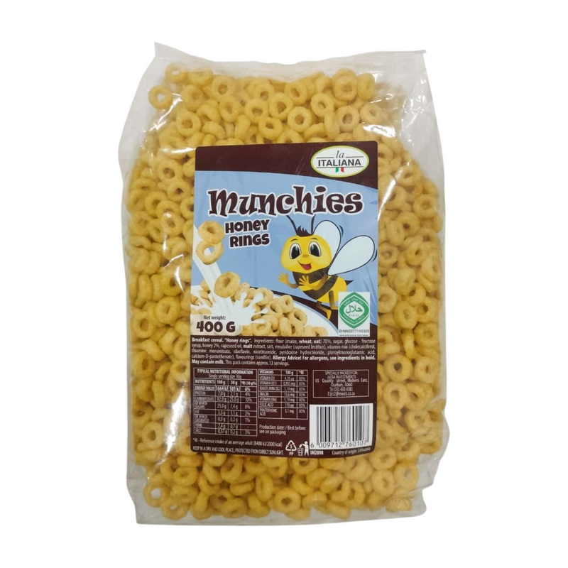 LA ITALIANA MUNCHIES HONEY RINGS 400GM