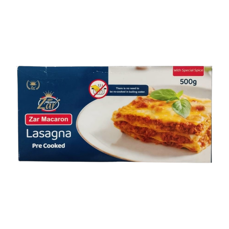 ZAR LASAGNA PRE COOKED 500GM
