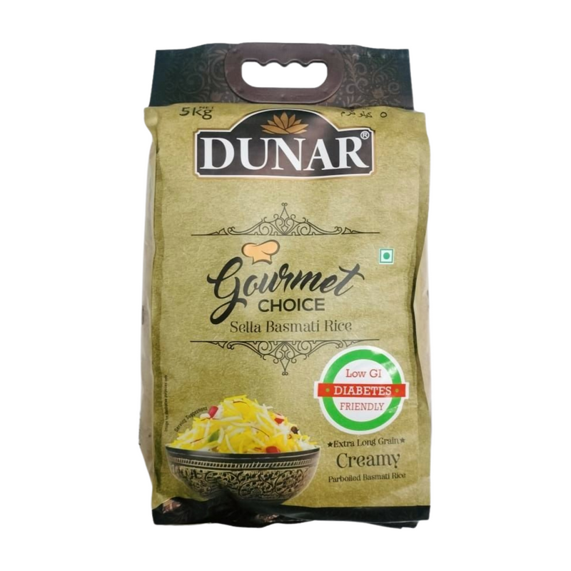 DUNAR GOURMET CREAMY SELLA BASMATI RICE 5KG