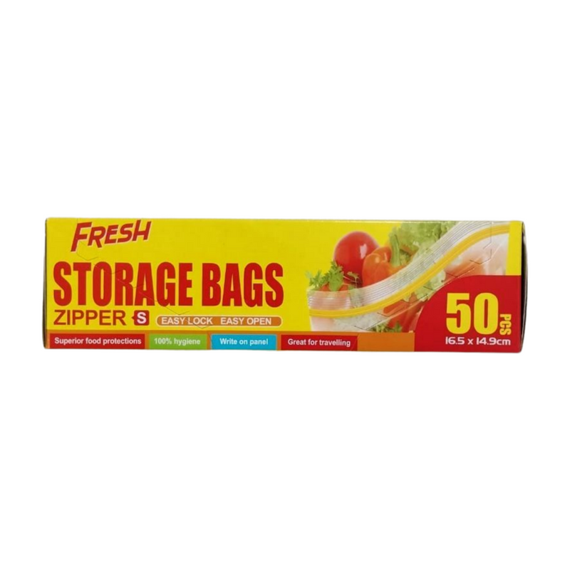 FRESH STORAGE BAGS 16.5CM x 14.9CM 50'S