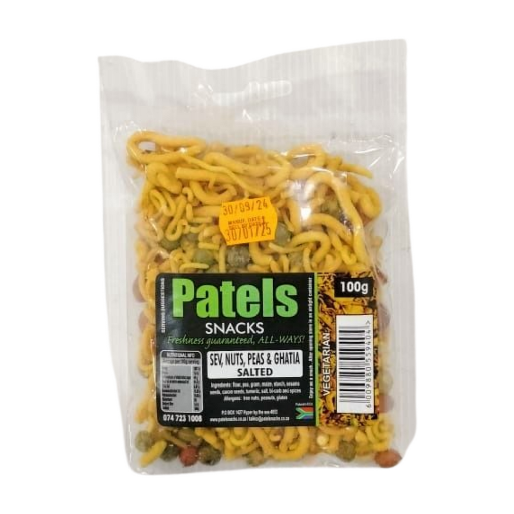PATELS SALTED SEV, NUTS, PEAS & GHATIA 100GM — Chohans Spice