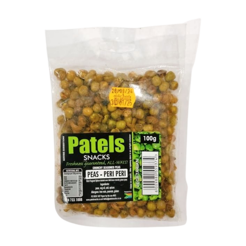 PATELS PERI PERI PEAS 100GM
