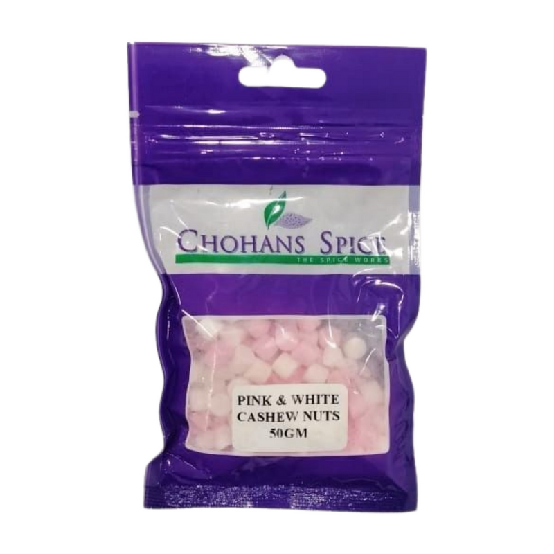 PINK & WHITE CASHEWS 50GM