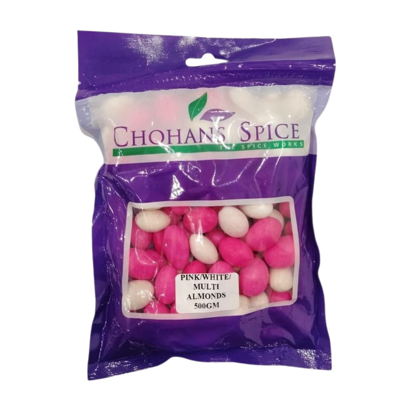 PINK & WHITE ALMONDS 500GM