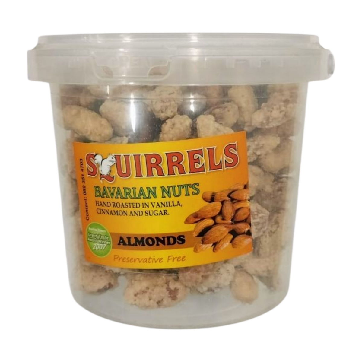 SQUIRRELS BAVARIAN ALMOND NUTS 500GM TUB — Chohans Spice