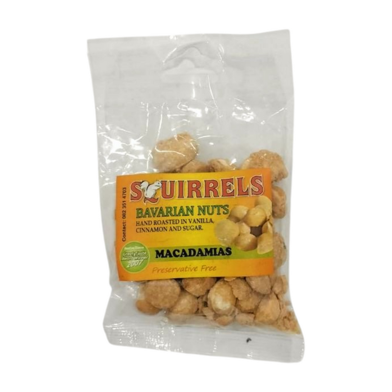 SQUIRRELS BAVARIAN MACADAMIA NUTS 70GM
