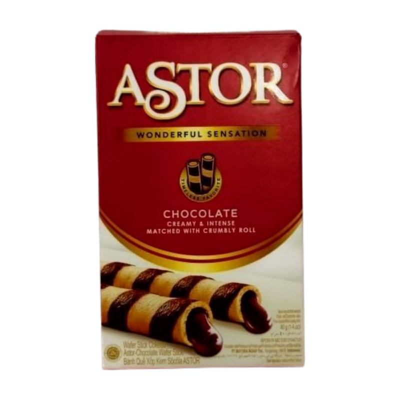 ASTOR CHOCOLATE WAFER STICKS 40GM