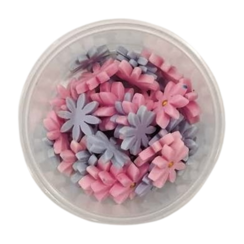 EDIBLE SUGAR FLOWERS PINKS TUB