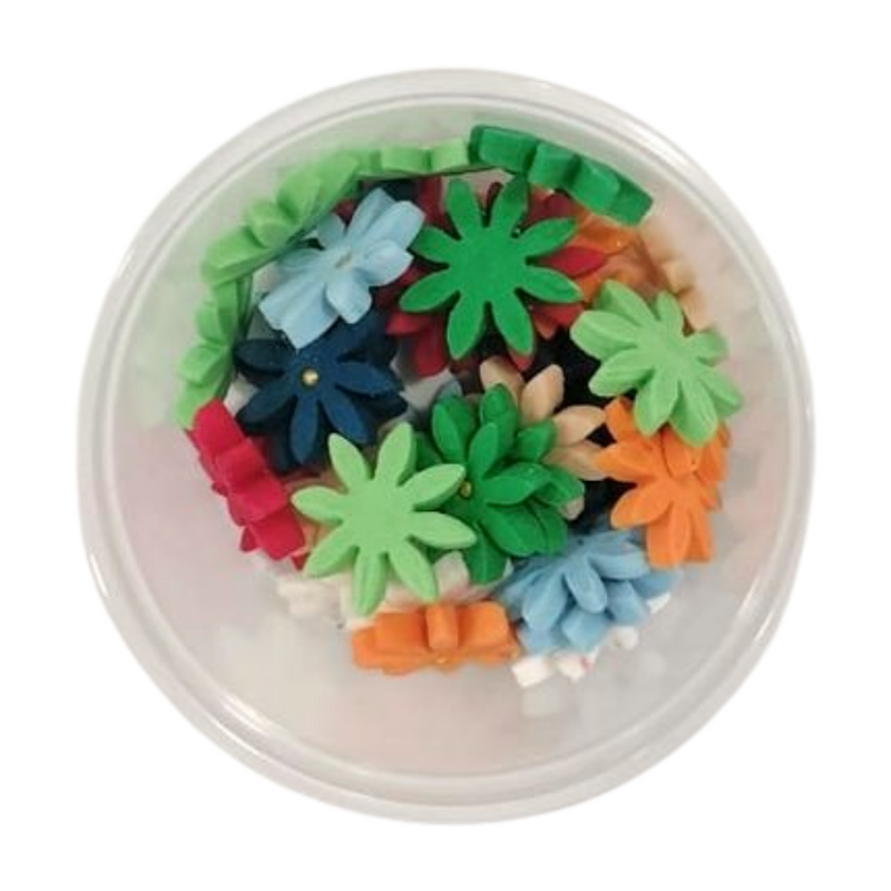 EDIBLE SUGAR FLOWERS ASSORTED TUB