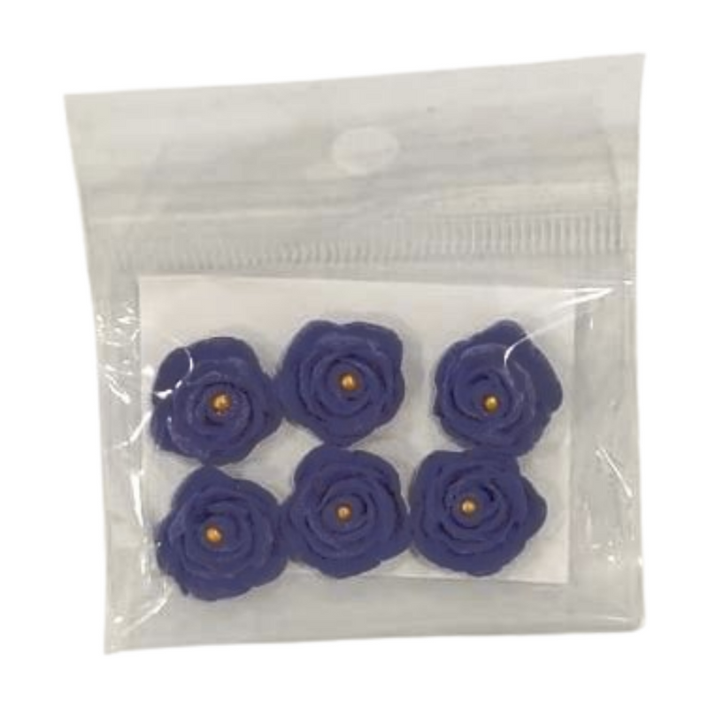EDIBLE SUGAR FLOWERS PURPLE 6'S