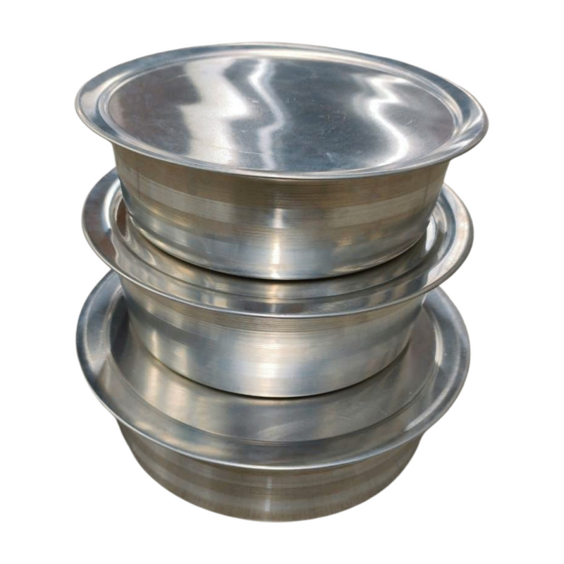 ALUMINIUM NP FISH POT SIZE 4/5/6 MEDIUM DUTY SET