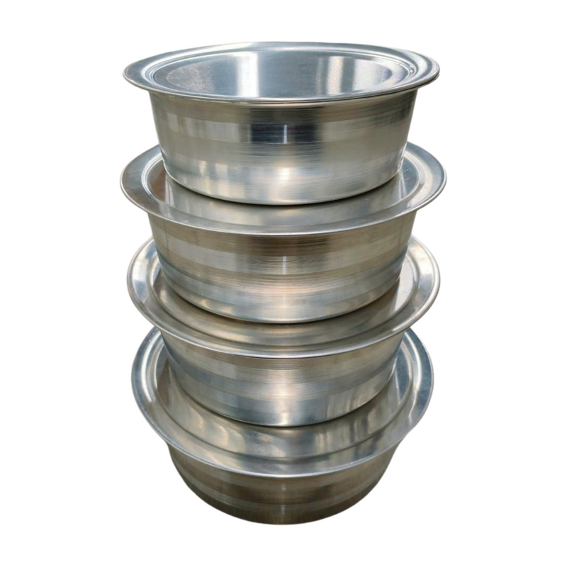 ALUMINIUM NP DEEP POT SIZE 5/6/7/8 MEDIUM DUTY SET