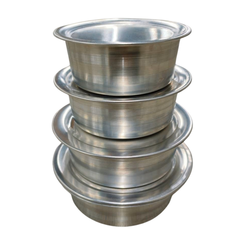 ALUMINIUM NP DEEP POT SIZE 1/2/3/4 MEDIUM DUTY SET