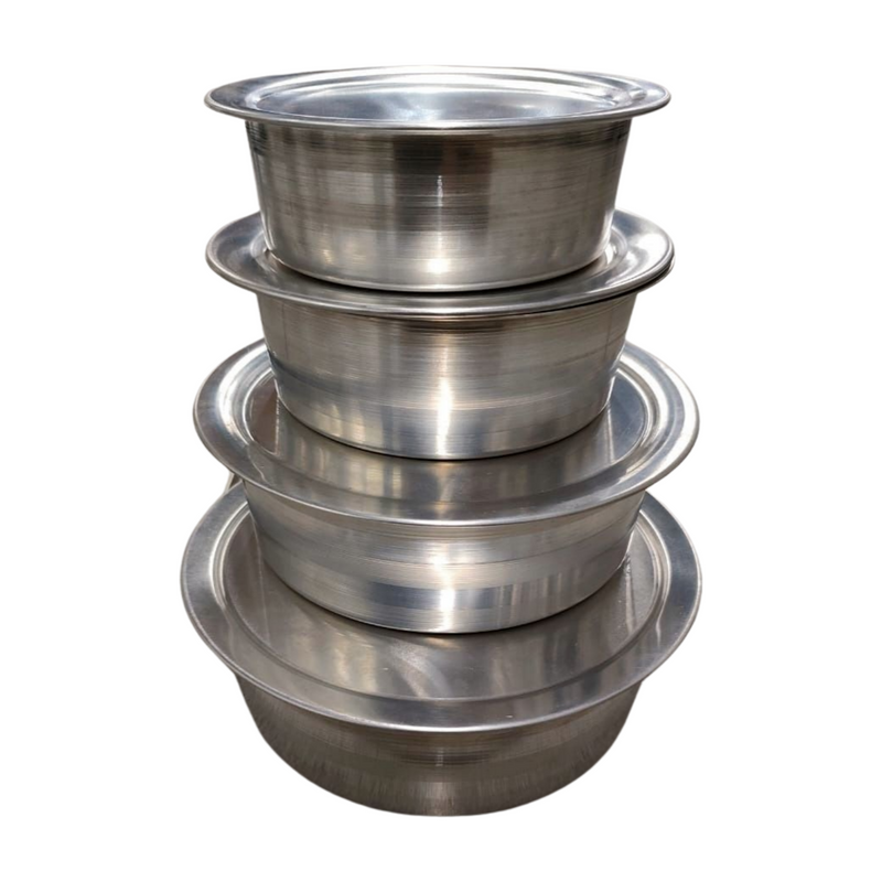 ALUMINIUM NP DEEP POT SIZE 3/4/5/6 MEDIUM DUTY SET
