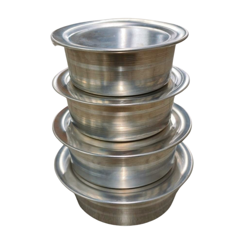 ALUMINIUM NP DEEP POT SIZE 1/2/3/4 HEAVY DUTY SET