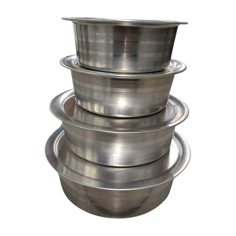 ALUMINIUM NP DEEP POT SIZE 3/4/5/6 HEAVY DUTY SET