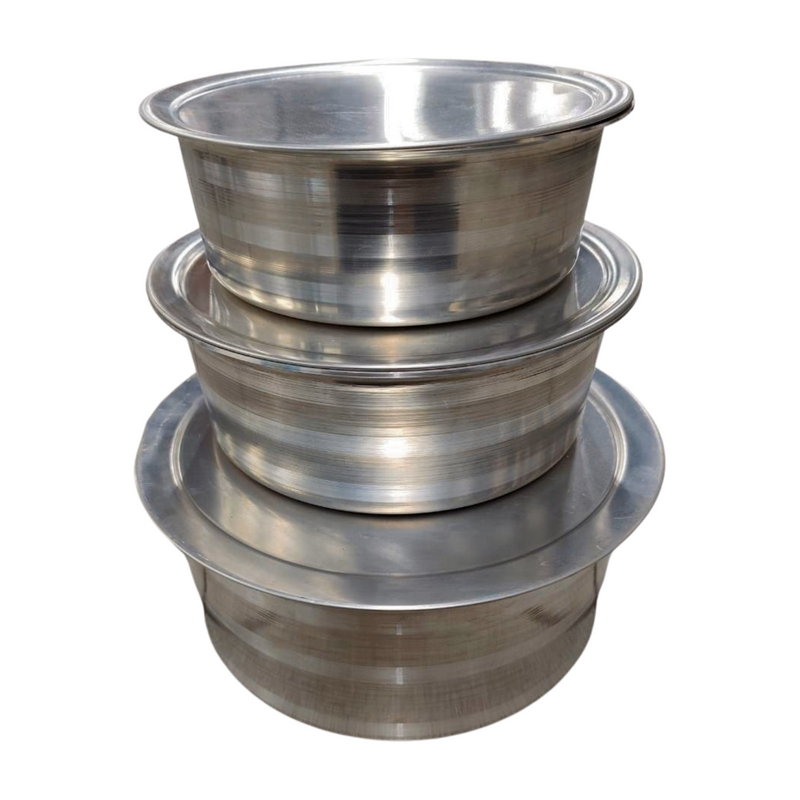 ALUMINIUM NP DEEP POT SIZE 6/8/10 SUPER HEAVY DUTY SET