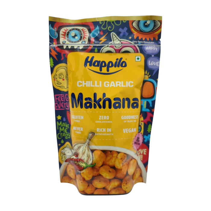 HAPPILO MAKHANA CHILLI GARLIC 55GM