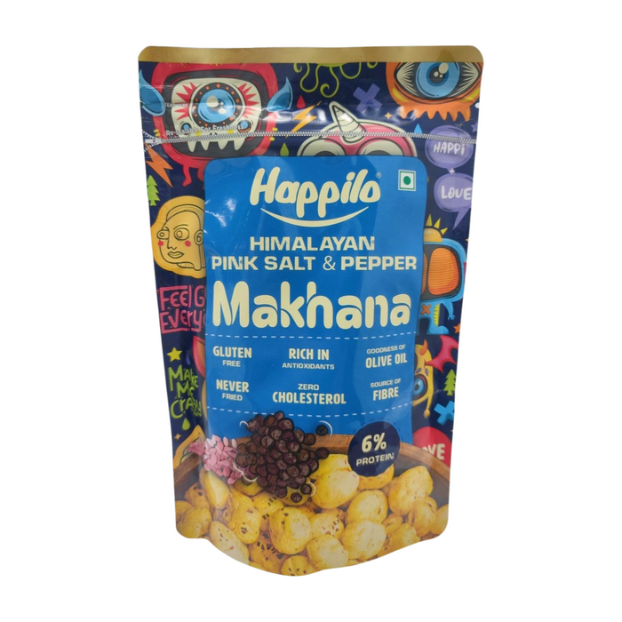 HAPPILO MAKHANA HIMALAYAN PINK SALT & PEPPER 55GM
