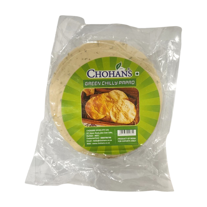CHOHANS GREEN CHILLI PAPAD 200G