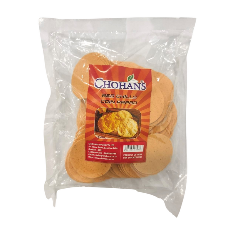 CHOHANS RED CHILLI COIN PAPAD 200G
