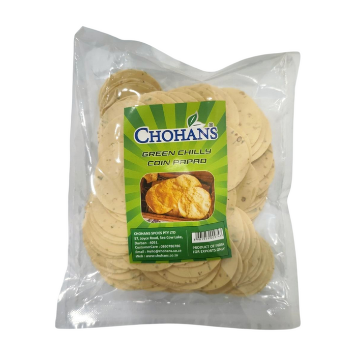 CHOHANS GREEN CHILLI COIN PAPAD 200G