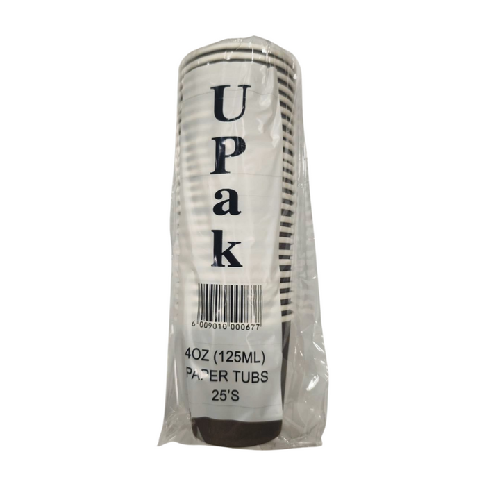U-PAK PAPER CUPS 125ML GREY 25'S