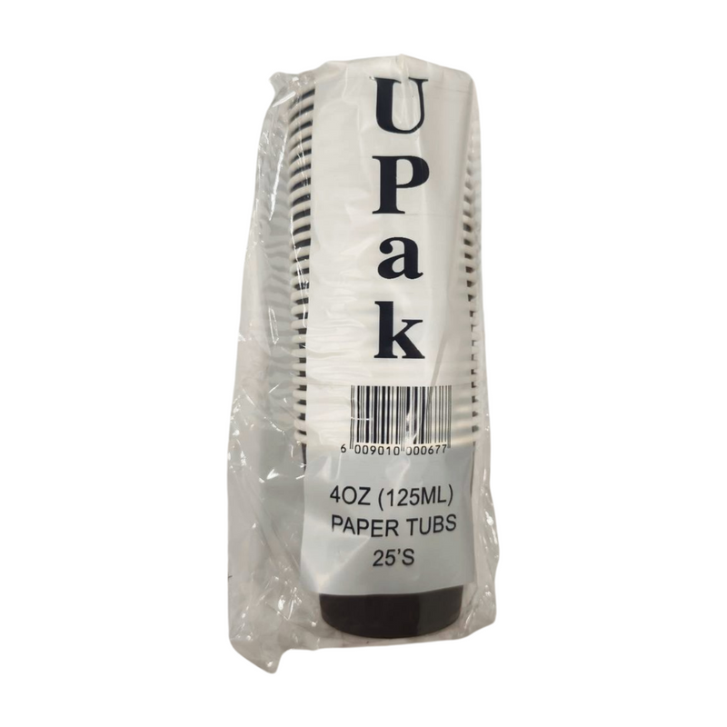 U-PAK PAPER CUPS 125ML BLACK 25'S
