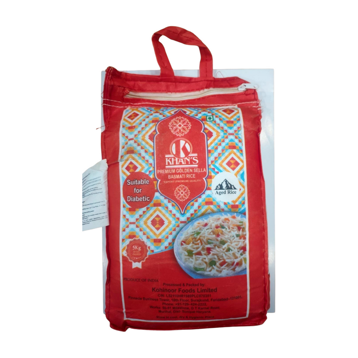 KHAN'S PREMIUM GOLDEN SELLA BASMATI RICE 5KG